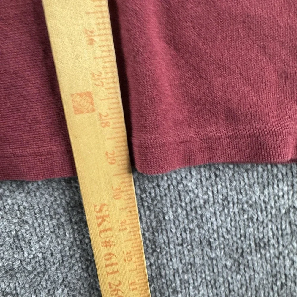 Carhartt Shirt Mens XL Red Long Sleeve Thermal Lined Henley Workwear Tee Cotton